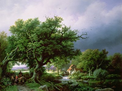 Paisagem com um moinho de Barend Cornelis Koekkoek